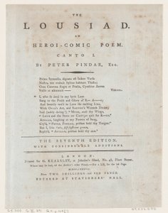 La Lousiad, Page de Titre, 1787 - Thomas Rowlandson