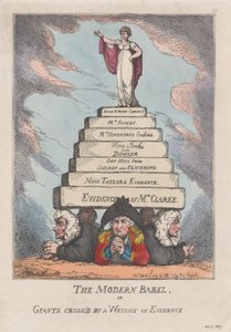 La Babel moderne, ou des géants écrasés par un poids de preuves, 11 avril 1809 - Thomas Rowlandson