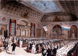 Le Dîner Patriotique tenu à la Taverne de la Cité de Londres - Thomas Rowlandson