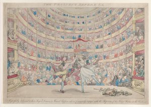 La perspective devant nous, respectueusement dédiée à ces chanteurs, danseurs, & musiciens, 13 janvier 1791 - Thomas Rowlandson