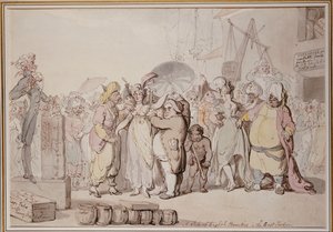 La vente des beautés anglaises aux Indes orientales, vers 1810 - Thomas Rowlandson
