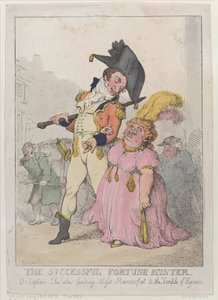 Le Chasseur de fortune réussi, ou le capitaine Shelalee menant Mlle Marrowfat - Thomas Rowlandson
