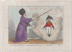Le magicien de York transformant un garçon de pied en capitaine, 25 février 1809 - Thomas Rowlandson