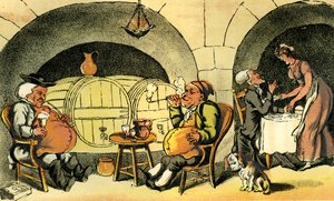 Le quatuor de la cave - Thomas Rowlandson