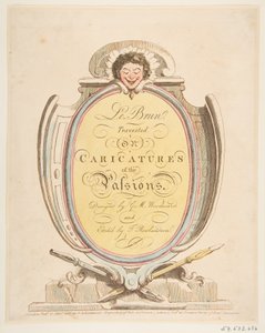 Page de titre : Le Brun Travesti, ou Caricatures des Passions - Thomas Rowlandson
