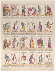 Personnages de la Nuit des rois, 1811 - Thomas Rowlandson