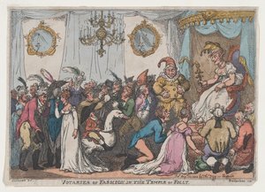 Les adeptes de la mode dans le temple de la folie, 25 août 1808 - Thomas Rowlandson