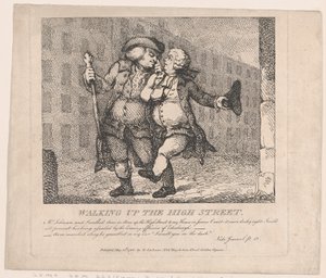 Marcher dans la rue principale, Édimbourg Beautés pittoresques de Boswell, Partie F... - Thomas Rowlandson