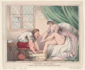 Lavage des pieds de porc, 20 janvier 1800 - Thomas Rowlandson