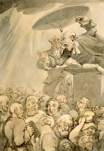 William Field (1768-1851) prêchant - Thomas Rowlandson