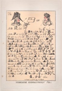 Hiéroglyphes du Yorkshire, Planche 1, 8 mars 1809 - Thomas Rowlandson