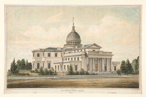 Vue N.E. de la State House construite en 1794 - Trenton, N.J. Modifiée et agrandie en 1845-6 - Thomas S. Sinclair