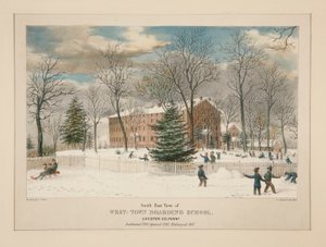École de pensionnat de West-Town (vue sud-est), Chester Co., Pa.