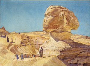 La Grande Sphinx aux Pyramides de Gizeh, 1854