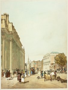 Conseil du Commerce, Whitehall, depuis Downing Street, planche huit des Vues Originales de Londres tel qu