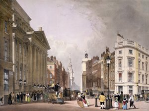 Cheapside et Mansion House, 1842 - Thomas Shotter Boys