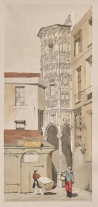 Architecture pittoresque à Paris, Gand, Anvers, Rouen : Hôtel de la Tremouille, Rue des Bourbonnois, Paris - Thomas Shotter Boys