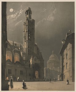 Architecture pittoresque à Paris, Gand, Anvers, Rouen : Saint-Étienne-du-Mont et le Panthéon, Paris - Thomas Shotter Boys