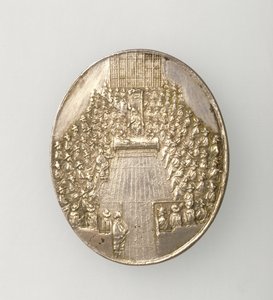 Médaille de Dunbar représentant la Chambre des communes 1650 (revers) - Thomas Simon