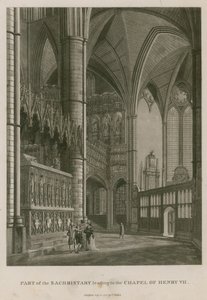 Partie de la sacristie menant à la chapelle du roi Henri VII, abbaye de Westminster, Londres - Thomas Snr. Malton