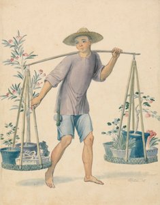 Vendeur de fleurs chinois