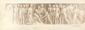 Conception pour le grand escalier, Palais de Buckingham, le centre et le 2e - Thomas Stothard