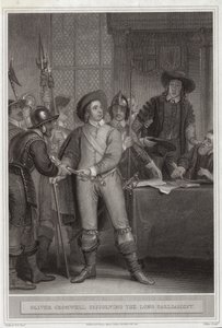 Oliver Cromwell (1599-1658) dissolvant le Long Parlement - Thomas Stothard