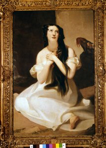 Portrait de Mary Ann Paton (Mrs Wood) (1802-1864) chanteuse anglaise. Peinture de Thomas Sully.