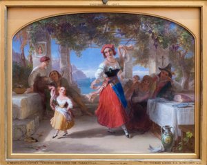 Une mère italienne enseignant la tarentelle à son enfant - Thomas Uwins
