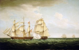 Les manœuvres de combat du navire britannique 
