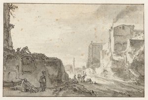 Vue de ville italienne - Thomas Wijck