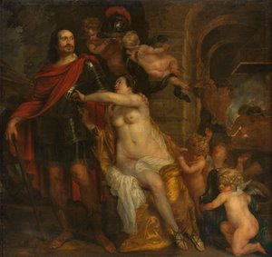 Vénus armant un guerrier, peut-être Johan Maurits à la forge de Vulcain - Thomas Willeboirts Bosschaert