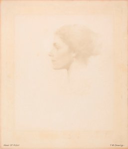 Tête de fille - Thomas Wilmer Dewing