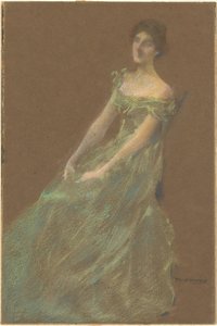 La robe verte - Thomas Wilmer Dewing