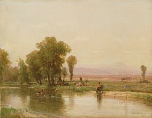 Campement sur la rivière Platte - Thomas Worthington Whittredge