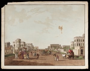 Old Court House Street vue du sud des vues de Calcutta - Thomas und William Daniell