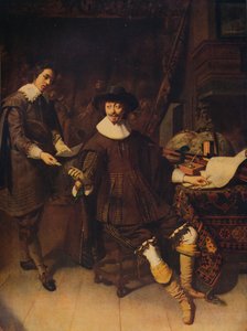 Constantijn Huygens et son clerc, 1627, vers 1915