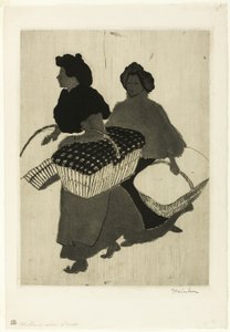 Les blanchisseuses reprennent leur travail - Théophile Alexandre Pierre Steinlen