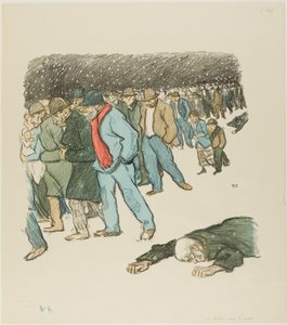 La misère sous la neige - Théophile Alexandre Pierre Steinlen