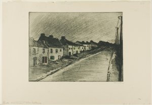 Une route à travers un village
