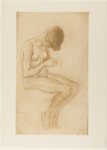 Femme se refaisant les ongles - Théophile Alexandre Pierre Steinlen