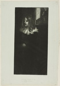 Jeune fille au col blanc - Théophile Alexandre Pierre Steinlen
