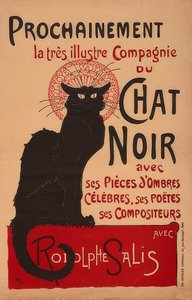 Prochainement la très illustre Compagnie du Chat Noir avec Rodolphe Salis (2e version). France, 1896, Imp. Charles Verneau, Paris - Théophile Alexandre Steinlen