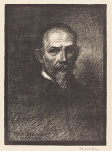 Autoportrait Steinlen de face, tête droite