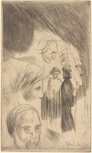 Assiette de croquis, 1902 - Théophile Alexandre Steinlen