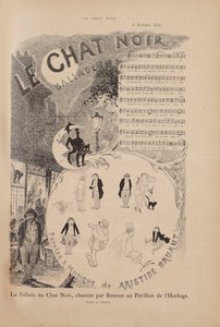Histoire du célèbre cabaret Le Chat Noir, magazine Le Chat Noir, 1884 - Théophile Alexandre Steinlen