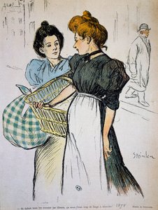 Les lavandières, gravure, France - Théophile Alexandre Steinlen