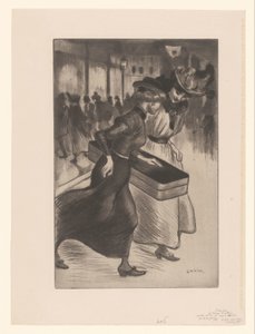 Deux femmes marchant dans la rue - Théophile Alexandre Steinlen