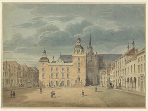 Hôtel de ville et église à Goes (Zélande)