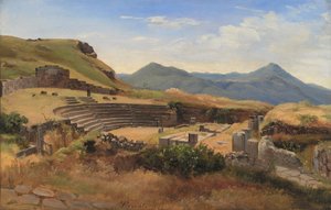 Les ruines du théâtre antique de Tusculum, Italie